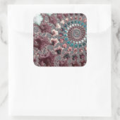 Bohemian Fractal Vierkante Sticker (Tas)