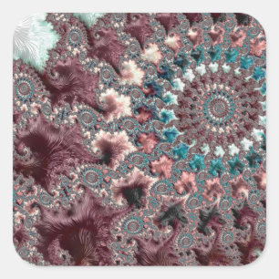 Bohemian Fractal Vierkante Sticker