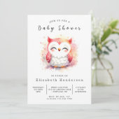 Bohemian Fun Owl Baby shower Kaart (Staand voorkant)