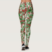 Bohemian Funky-kerstkaartpatroon Leggings (Achterkant)