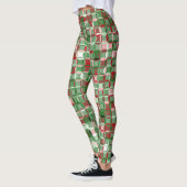 Bohemian Funky-kerstkaartpatroon Leggings (Links)