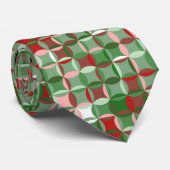Bohemian Funky-kerstkaartpatroon Stropdas (Opgerold)