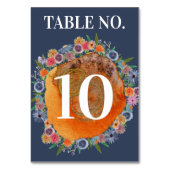 Bohemian Garden Blue Boho Wildflower bruiloft Kaart (Voorkant)