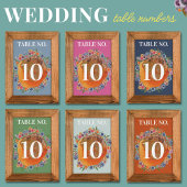 Bohemian Garden Blue Boho Wildflower bruiloft Kaart