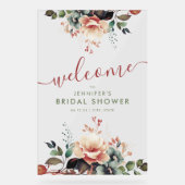 Bohemian Garden Floral Vrijgezellenfeest Welkom Acryl Bord (Voorkant)