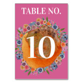 Bohemian Garden Hot Pink Boho Wildflower Bruiloft Kaart (Voorkant)