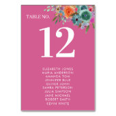 Bohemian Garden Hot Pink Boho Wildflower Bruiloft Kaart (Voorkant)