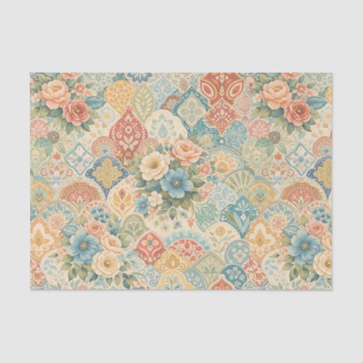 Bohemian Garden Mosaic Tissuepapier (Voorkant)