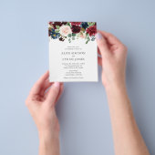 Bohemian Garden QR Code Photo Wedding Flyer (Hand)