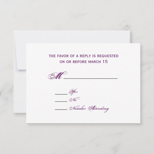 Bohemian Geïnspireerd bruiloft RSVP (Achterkant)