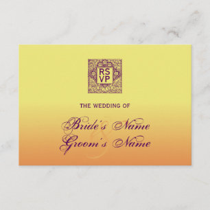 Bohemian Geïnspireerd bruiloft RSVP Kaartje