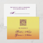 Bohemian Geïnspireerd bruiloft RSVP Kaartje (Voorkant / Achterkant)