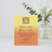 Bohemian Geïnspireerd Monogram Weddenschap Kaart (Staand voorkant)