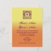 Bohemian Geïnspireerd Monogram Weddenschap Kaart (Voorkant / Achterkant)