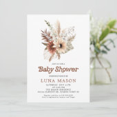 Bohemian Gender Neutral Baby shower Invitation Kaart (Staand voorkant)