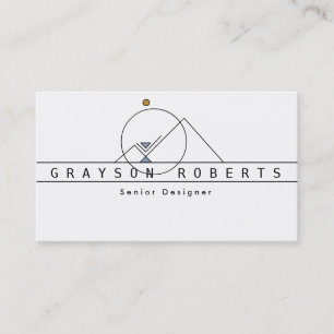 Bohemian Geometric Mountain Logo   Aangepast bedri Visitekaartje