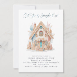 Bohemian Gingerbread House Vrolijk kerstfeest Kaart