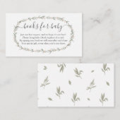 Bohemian Girl Book in lieu, boeken voor baby invoe Informatiekaartje (Voorkant / Achterkant)