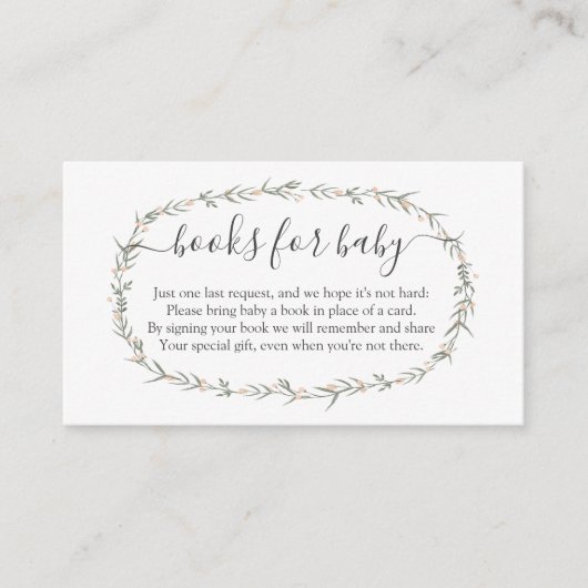 Bohemian Girl Book in lieu, boeken voor baby invoe Informatiekaartje (Voorkant)