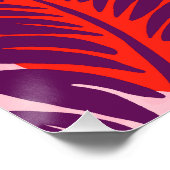 Bohemian Girl Line Art Roze esthetiek Perfect Poster (Hoek)