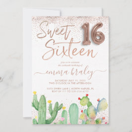 Bohemian Glam Fiesta Sweet Sixteen Uitnodiging