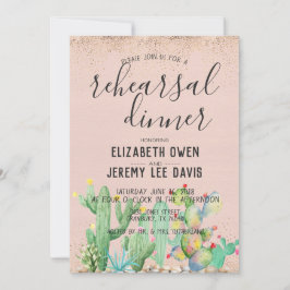 Bohemian Glam Fiesta Wedding Rehearsal Dinner Kaart
