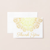Bohemian Glam Gold Mandala Script Folie Kaarten (Voorkant met envelop)