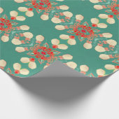 Bohemian Glam Turquoise Coral Gold Street Lights Cadeaupapier (Hoek)