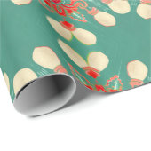 Bohemian Glam Turquoise Coral Gold Street Lights Cadeaupapier (Rol Hoek)