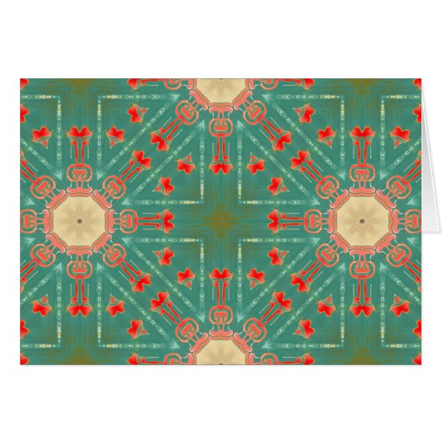 Bohemian Glam Turquoise Coral Starbursts NT (Voorkant Horizontaal)