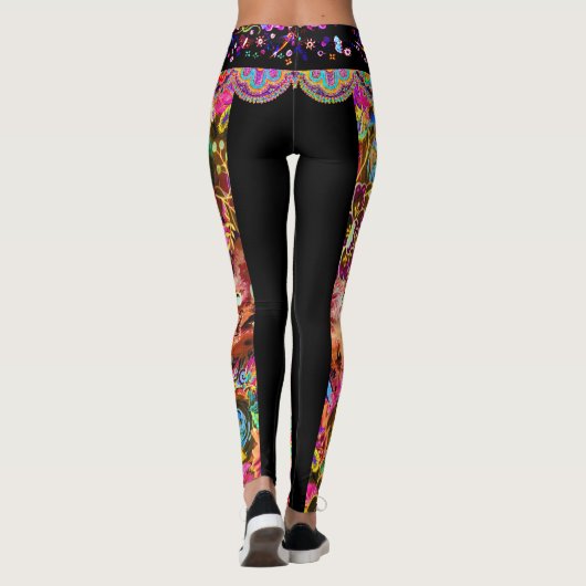 Bohemian Goddess Neon Leggings (Achterkant)