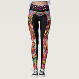  Bohemian Goddess Neon Leggings
