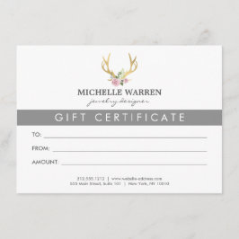 Bohemian Gold Antlers Gift Certificate