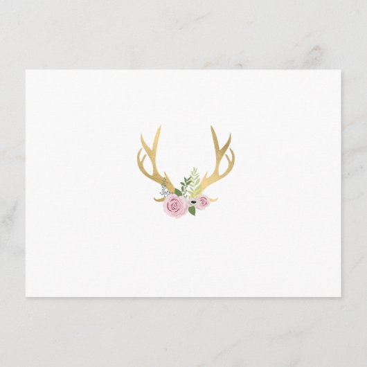 Bohemian Gold Antlers Gift Certificate (Achterkant)