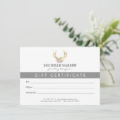Bohemian Gold Antlers Gift Certificate (Staand voorkant)