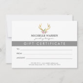 Bohemian Gold Antlers Gift Certificate (Voorkant)
