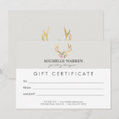 Bohemian Gold Antlers II Cadeaubon (Voorkant / Achterkant)