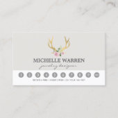 Bohemian Gold Antlers II Loyalty Punch Kaart (Voorkant)