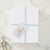 Bohemian Gold Antlers met bloemen Cadeaulabel (Met Touw)