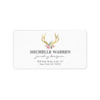 Bohemian Gold Antlers met bloemen