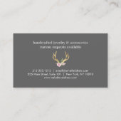 Bohemian Gold Antlers met bloemen Visitekaartje (Achterkant)