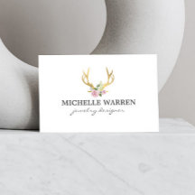 Bohemian Gold Antlers met bloemen