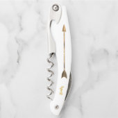 Bohemian Gold Arrow en aangepaste naam Kurkentrekker (Voorkant)