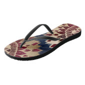 Bohemian Gold Navy Burgundy Hand Drawn Mandala Teenslippers (Schuin)