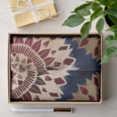 Bohemian Gold Navy Burgundy Hand Drawn Mandala Tissuepapier (Geschenk)