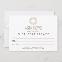 Bohemian Gold Sun Mandala Gift Certificate