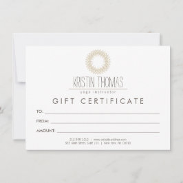 Bohemian Gold Sun Mandala Gift Certificate