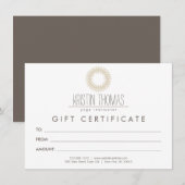 Bohemian Gold Sun Mandala Gift Certificate (Voorkant / Achterkant)