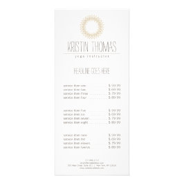 Bohemian Gold Sun Mandala Reclamekaart