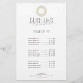 Bohemian Gold Sun Mandala Yoga Flyer